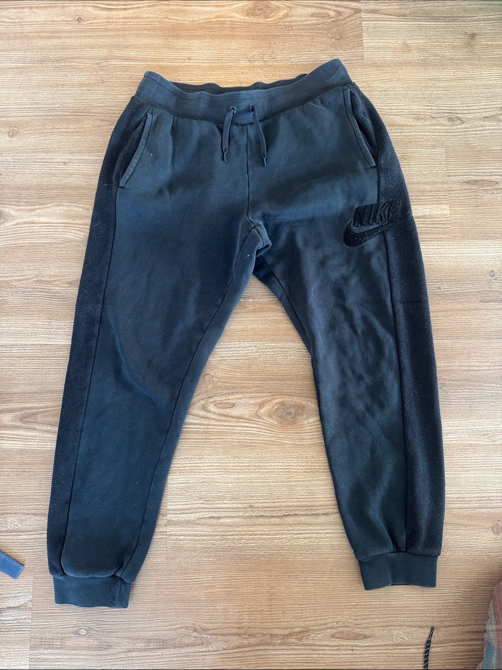 Nike Black Jogger Sweatpants with Side Panels
